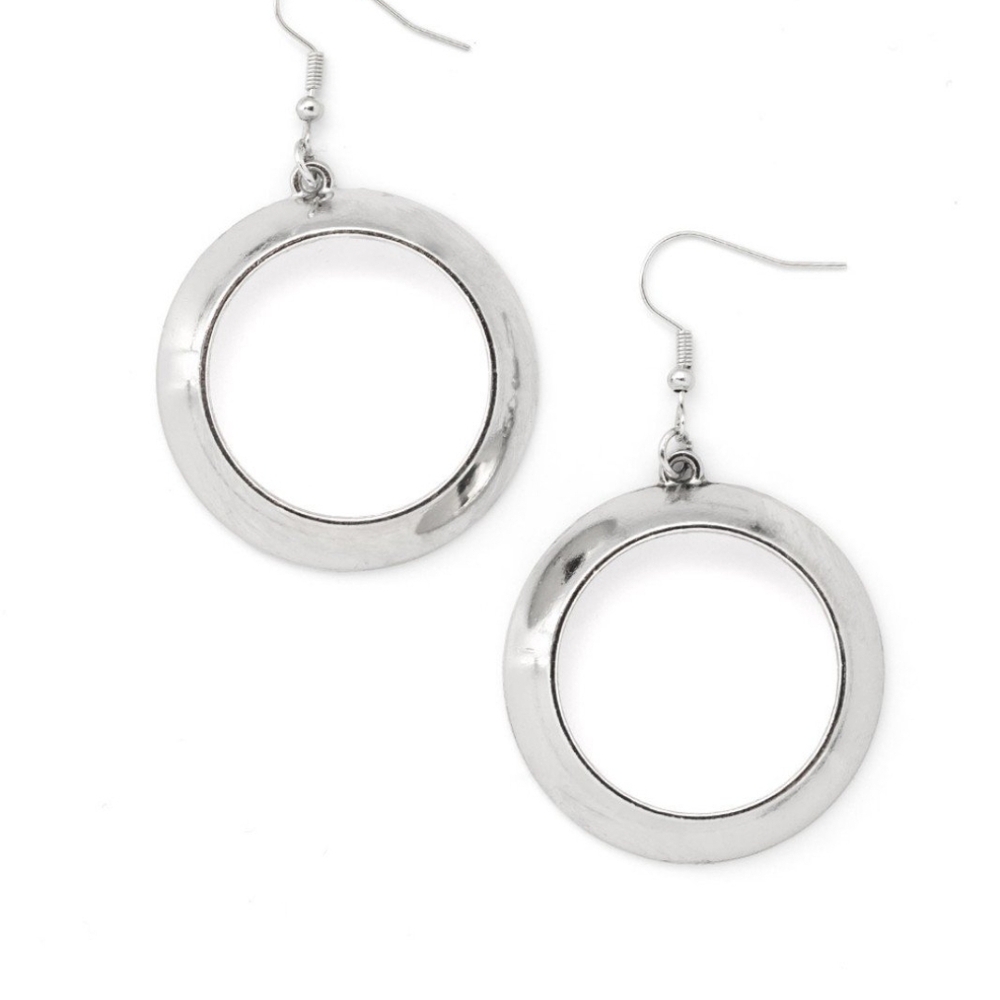Elegant Silver Hoop Earrings Authentic Appeal Silver Circle Fashion Earrings